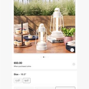 NWT Threshold Metal Classic Battery LED Pillar Candle Outdoor Patio Lantern 16.5